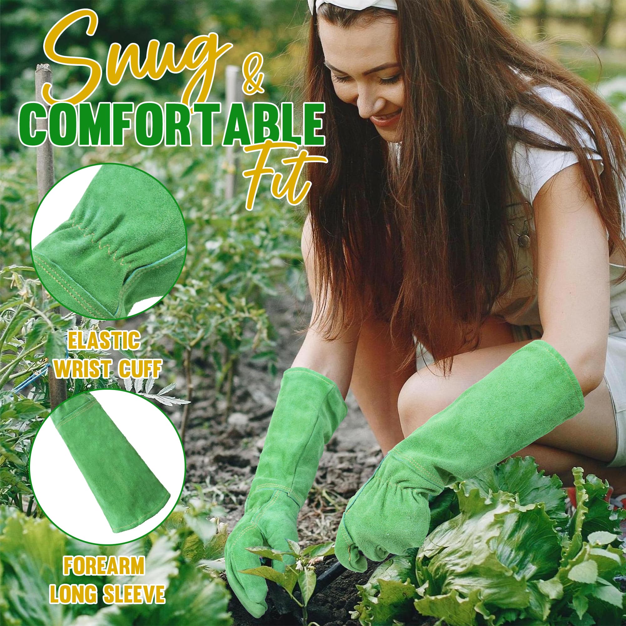 HANDLANDY Gardening Gloves in use, pruning thorny bushes