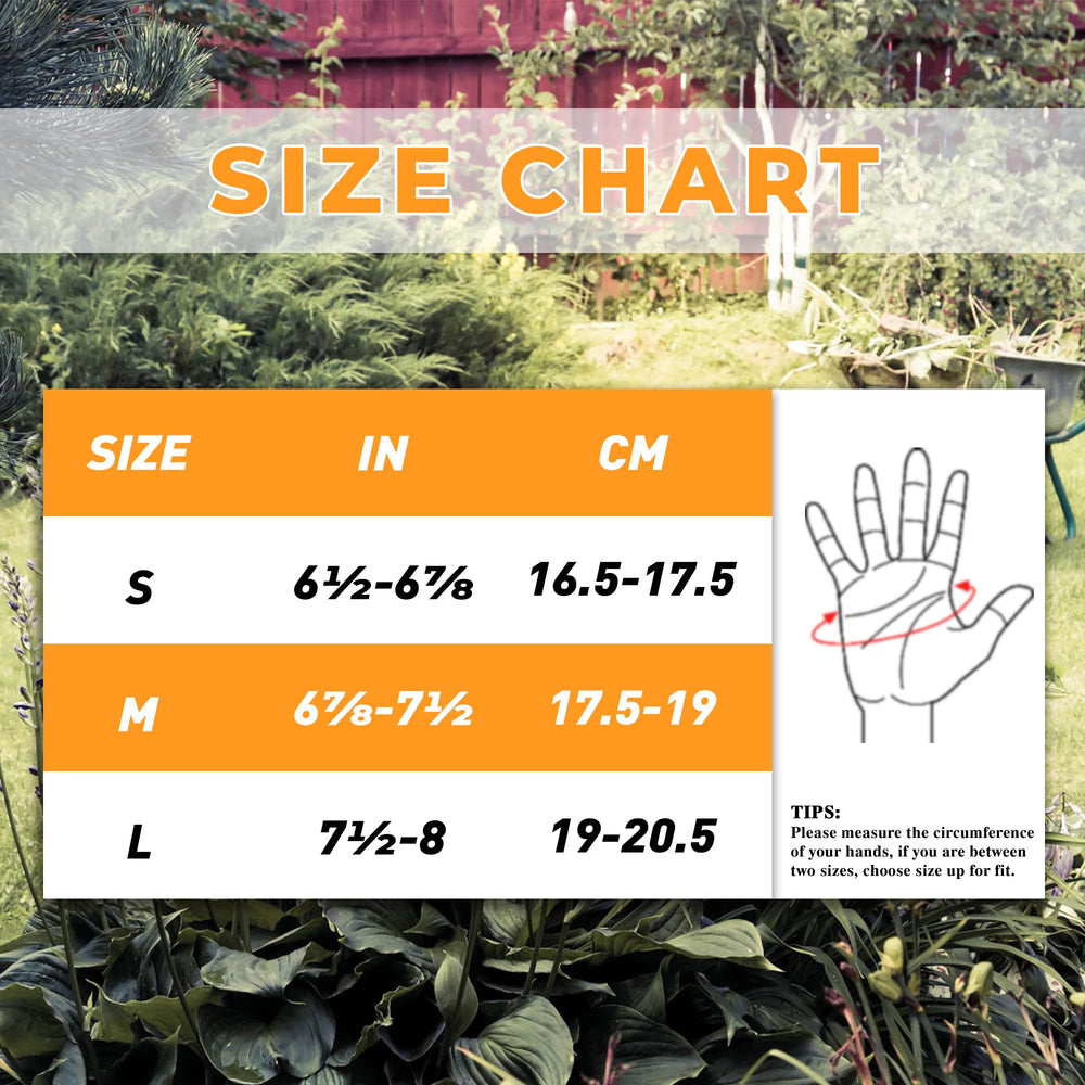 HANDLANDY Gardening Gloves laid flat on a wooden surface