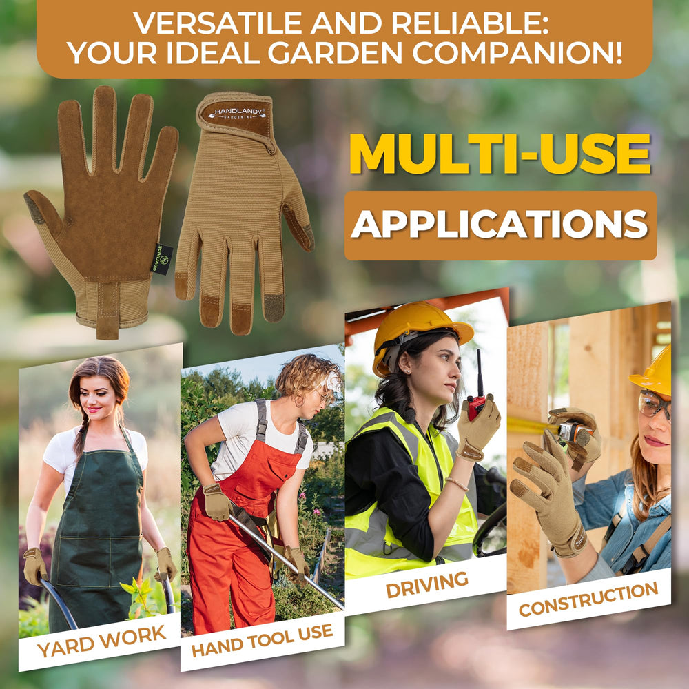 HANDLANDY Gardening Gloves with packaging