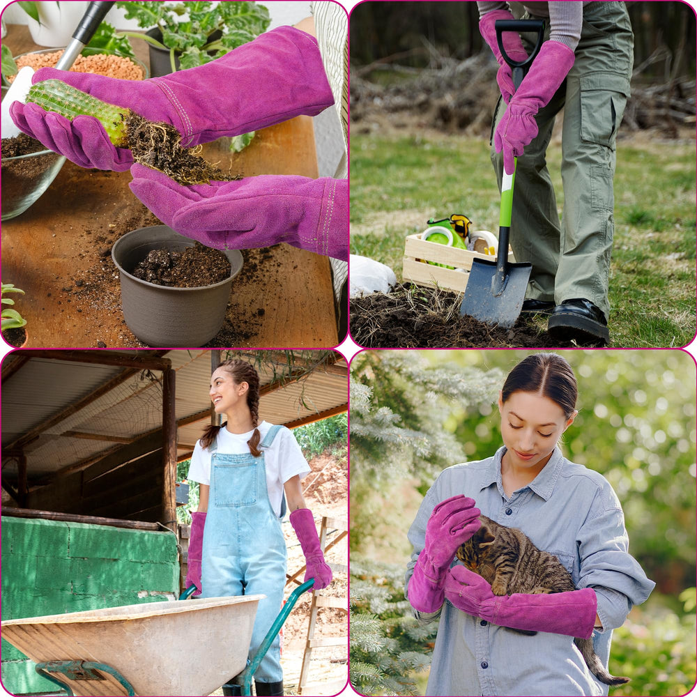 HANDLANDY gloves displayed with rose bushes
