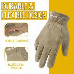 HANDLANDY Kids Gardening Gloves, elastic cuff detail