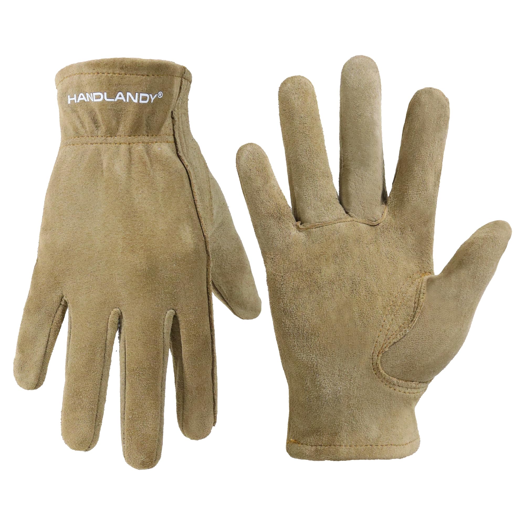 HANDLANDY Kids Gardening Gloves in Khaki, front view