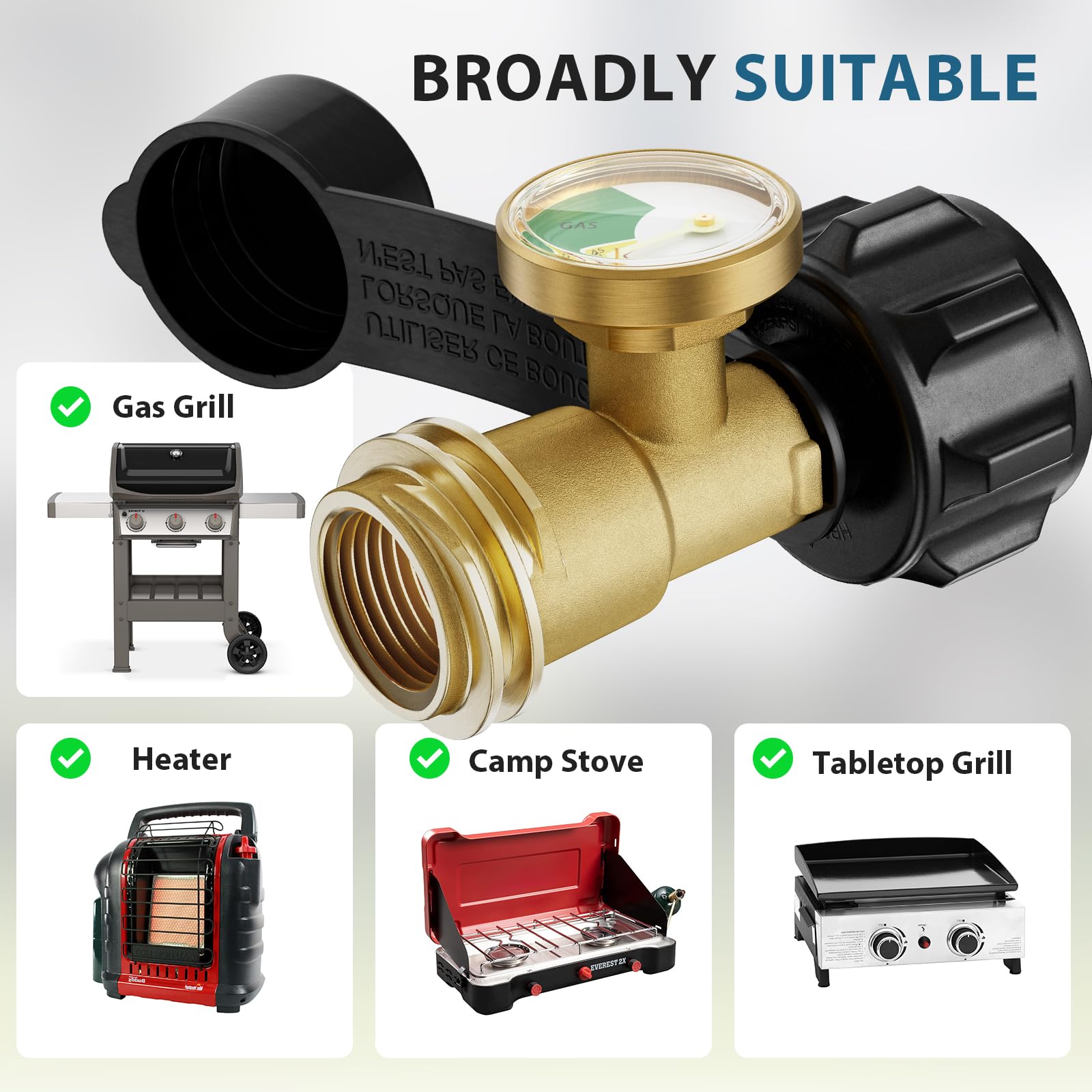 Handwheel for easy installation of Rushare Propane Gauge