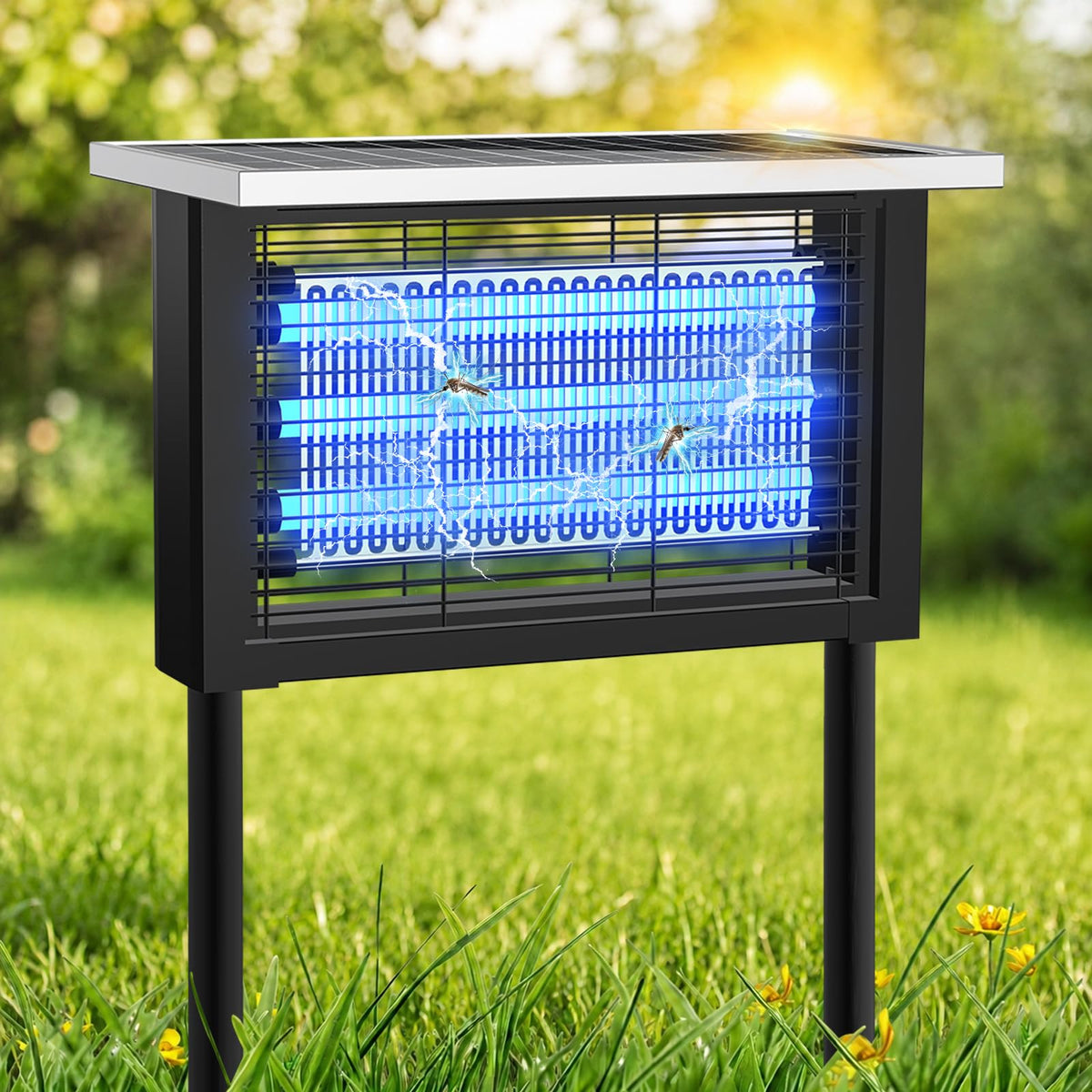Handylit Solar Bug Zapper outdoor black model front view