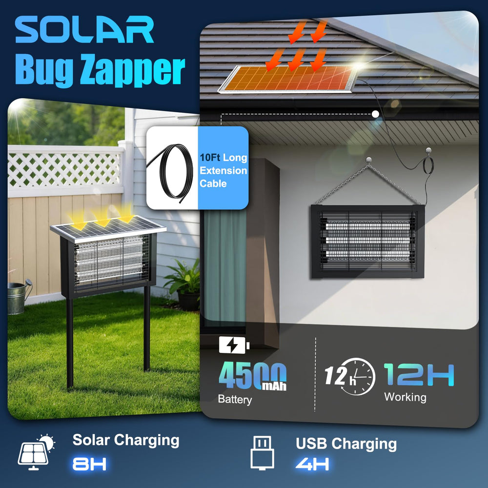 Handylit Solar Bug Zapper showing LED tubes