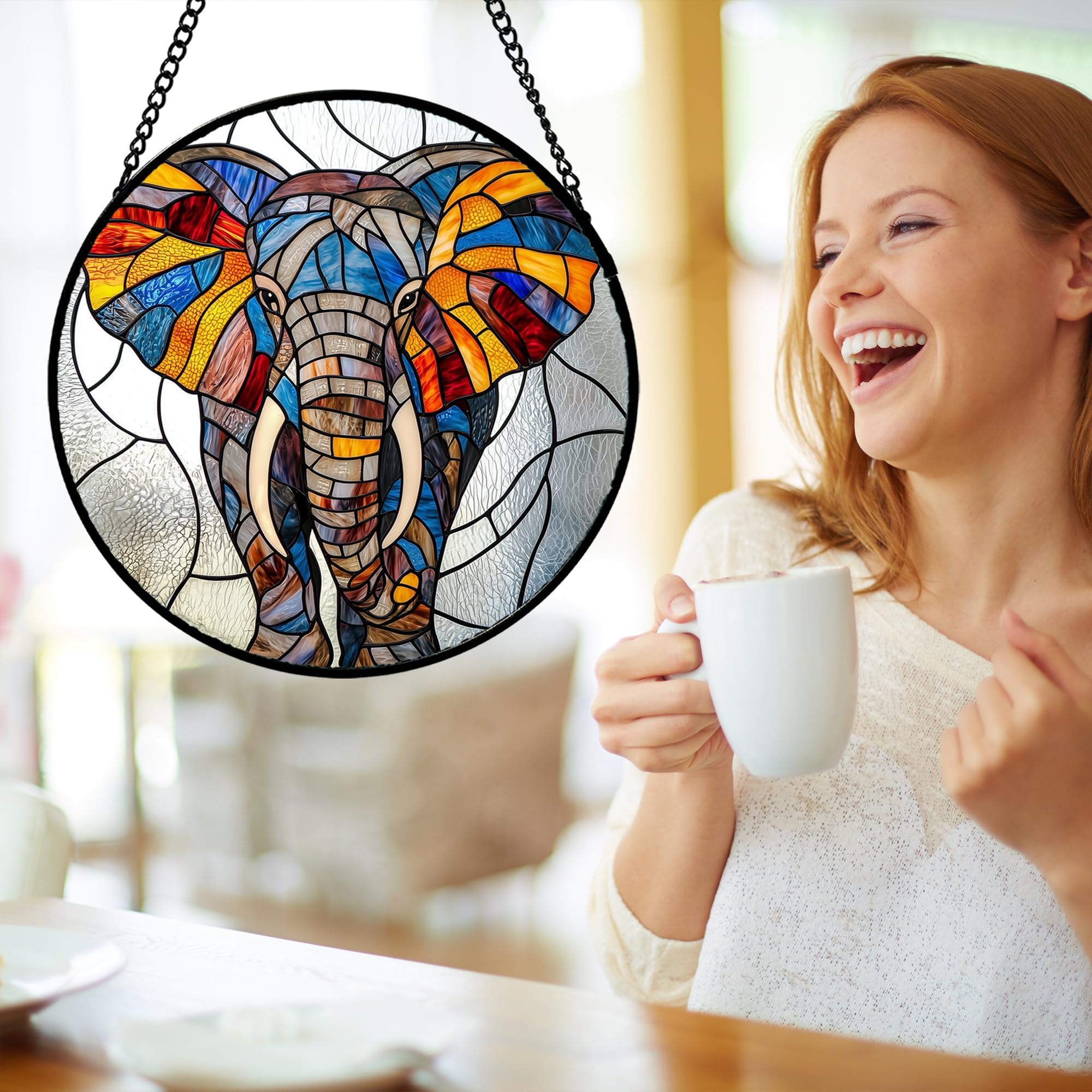 Hanging AMDERVEN Suncatcher on window