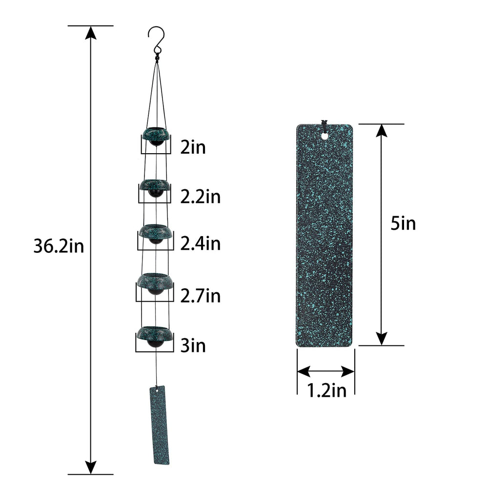 Hanging ASTARIN Wind Chime showcasing copper alloy design