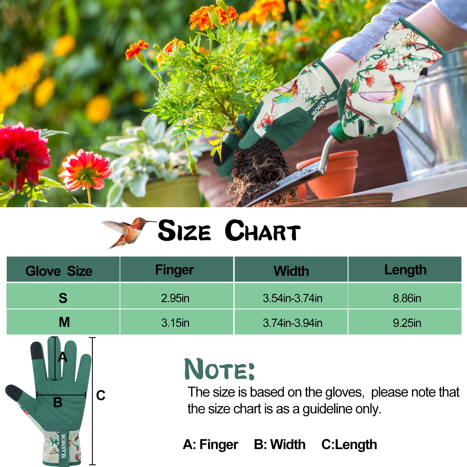 Hanging storage feature of SLARMOR Gardening Gloves