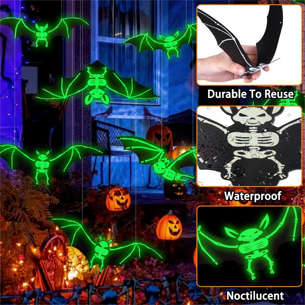 Hanging Vellibring bats on a tree for Halloween decoration