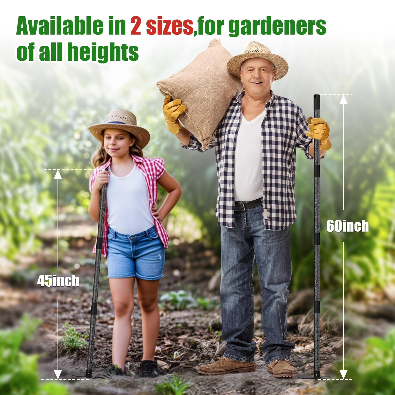 HANGMAICOME Garden Hoe compact storage