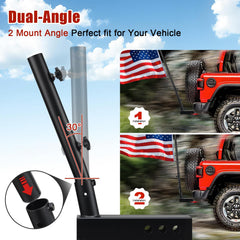 HANGMAICOME Truck Flag Pole in use at a tailgate event