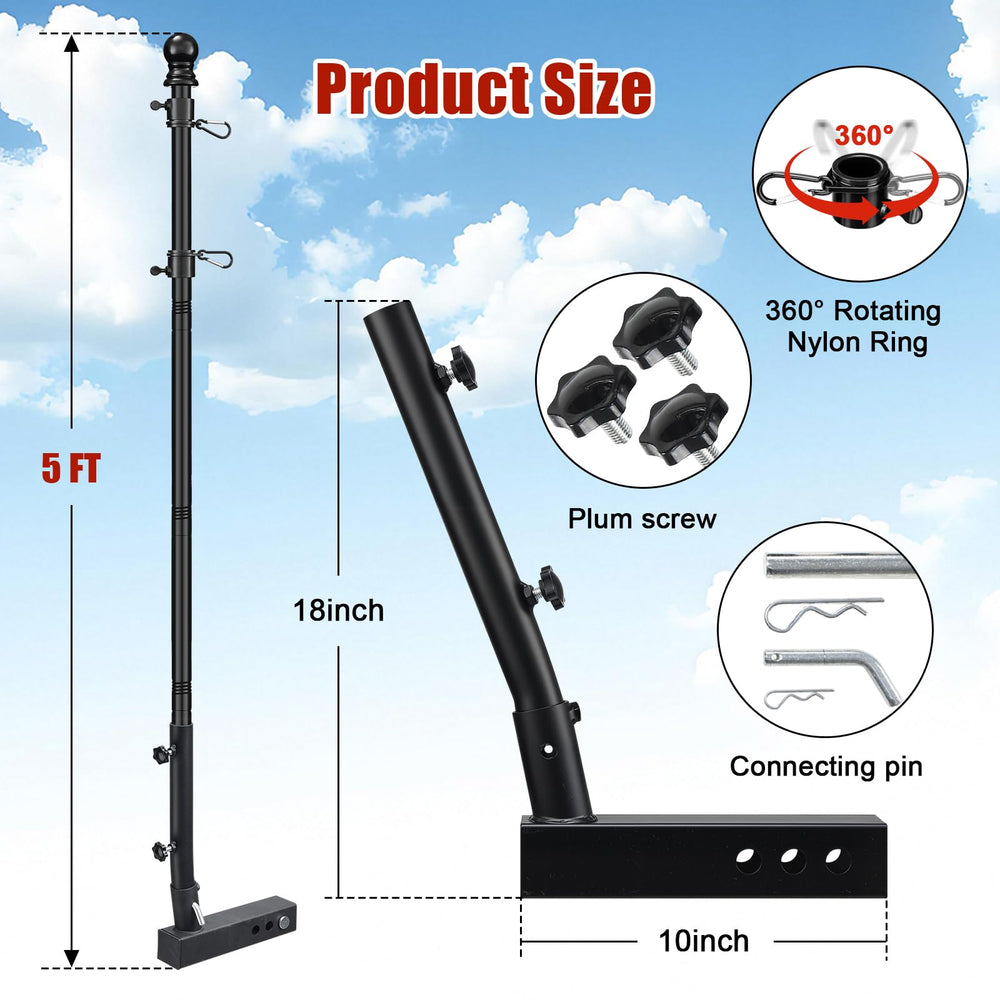 HANGMAICOME Truck Flag Pole Kit packaging