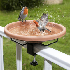 Hanizi Bird Bath 12 Inches brown model front view