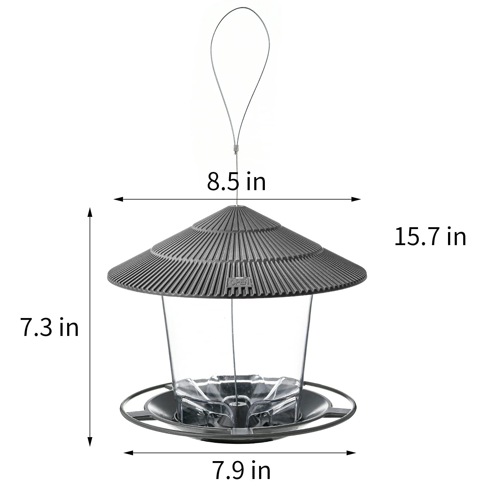 Hanizi Bird Feeder close-up of the twist lock feature