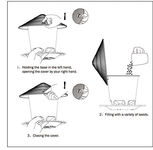 Hanizi Bird Feeder showing drainage holes in the tray