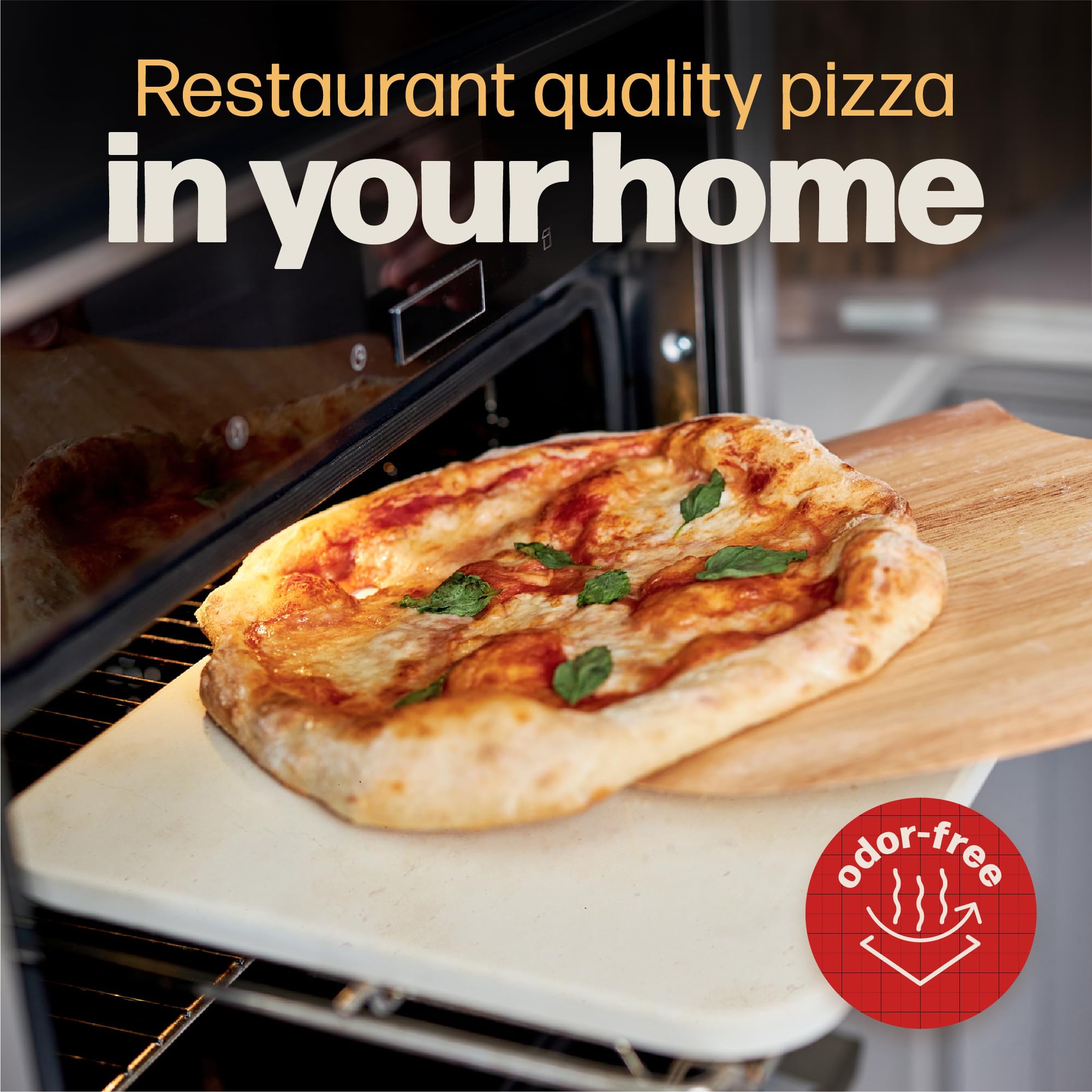 Hans Grill Pizza Stone in outdoor grilling setup