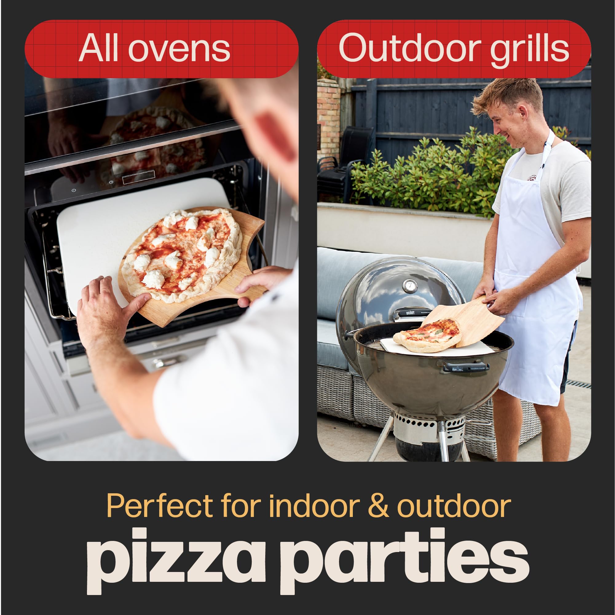 Hans Grill Pizza Stone on kitchen countertop