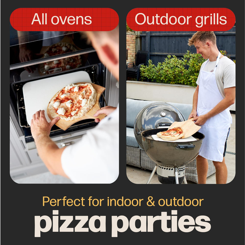 Hans Grill Pizza Stone on kitchen countertop