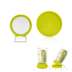 HANTUSWUS sprouting lid and drip tray set for Mason jars