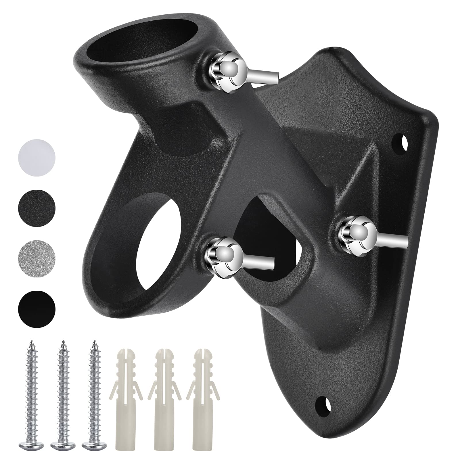 Haoridul Flag Pole Holder matte black front view