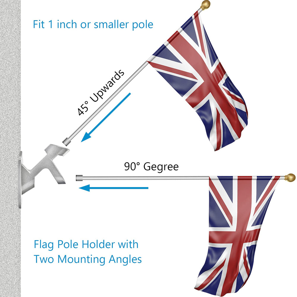 Haoridul flag pole holder mounted on a patio railing