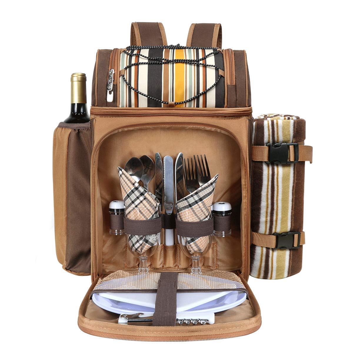 Hap Tim Picnic Backpack for 2 with insulated cooler compartments
