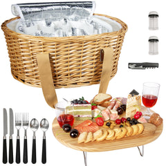 Hap Tim wicker picnic basket set with cooler and table