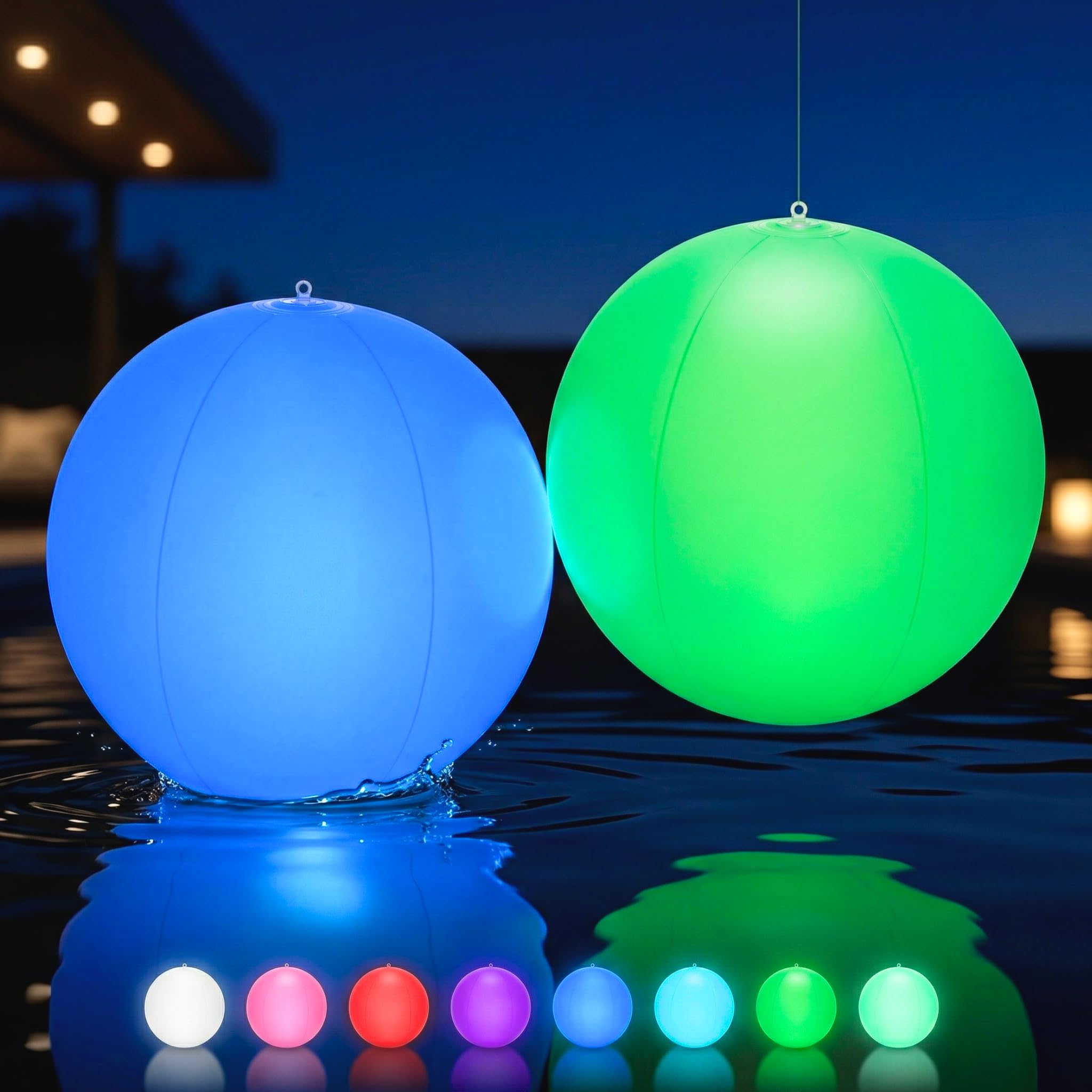 HAPIKAY Solar Floating Pool Light 14-inch in multiple colours