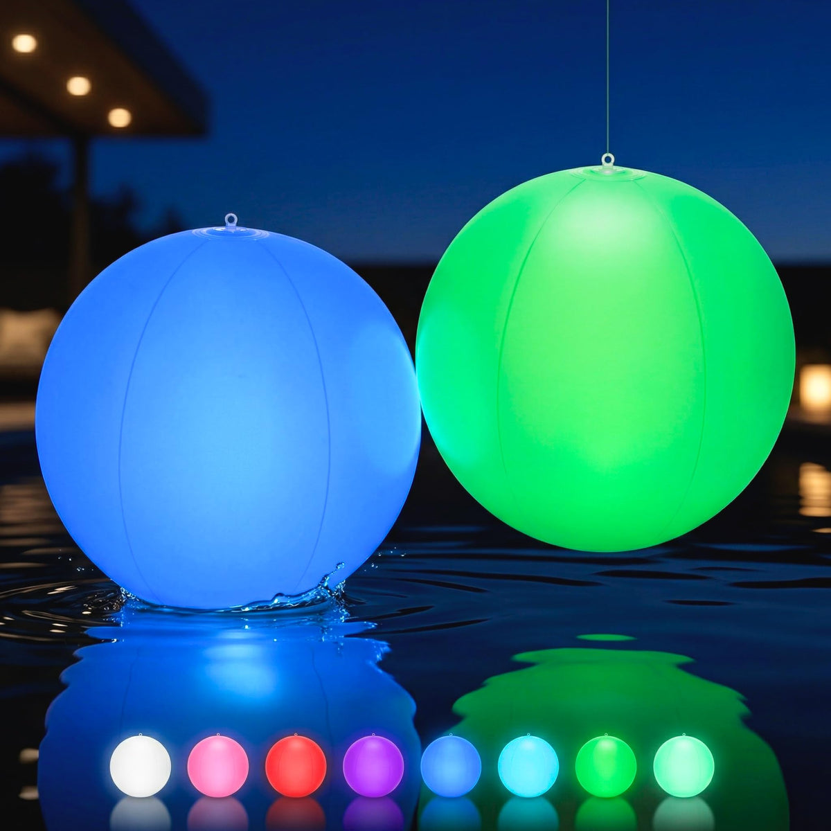 HAPIKAY Solar Floating Pool Light 14-inch in multiple colours