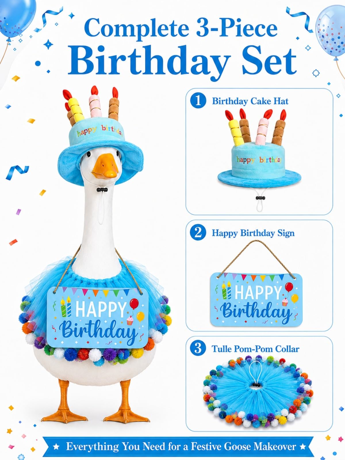 Happy Birthday hat from LKMXD Porch Goose Outfits