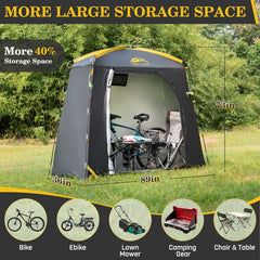 HAPPY TRAVEL Bike Storage Shed Tent setup process