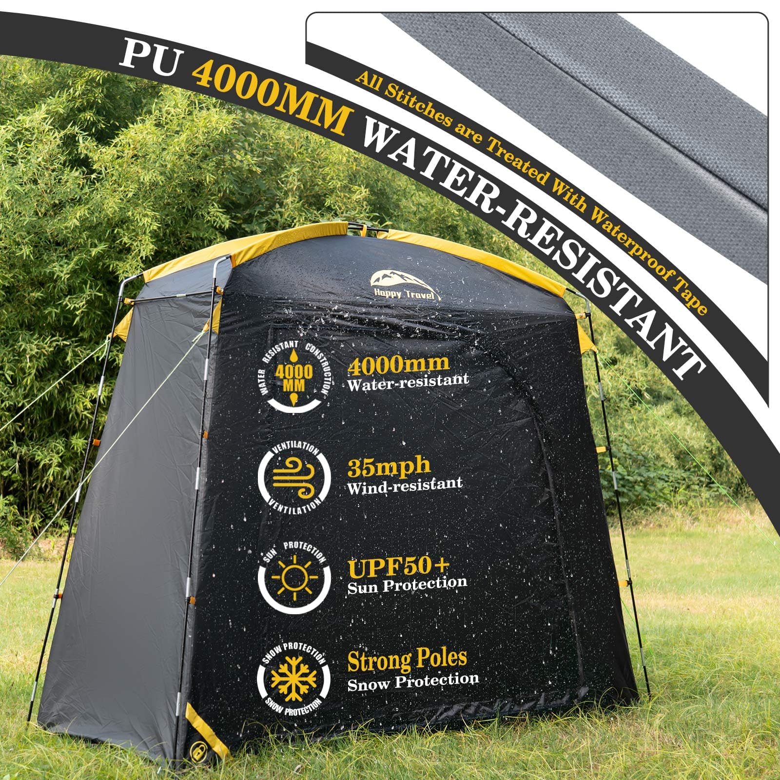 HAPPY TRAVEL Bike Storage Shed Tent side view