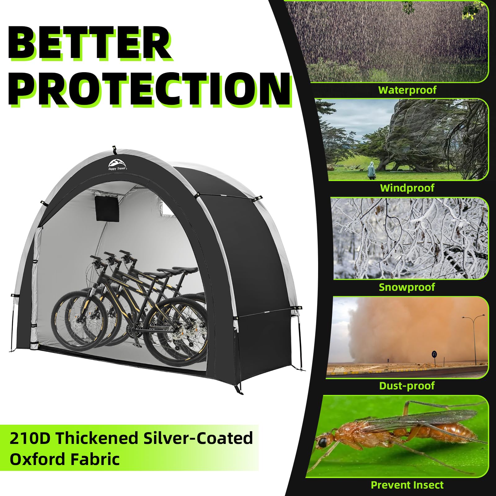 HAPPY TRAVEL Bike Storage Tent in outdoor setting