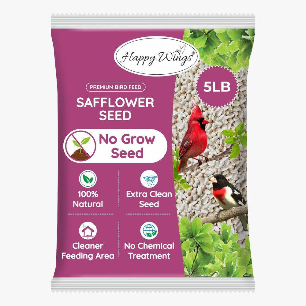 Happy Wings 5LB Safflower Seed Bird Food front view
