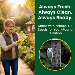 Happy Wings Black Oil Sunflower Seeds packaging side view