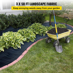 Happybuy weed barrier fabric black material close-up