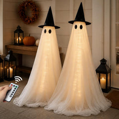 HAPPYCLUB 5FT Light Up Ghost Decor front view