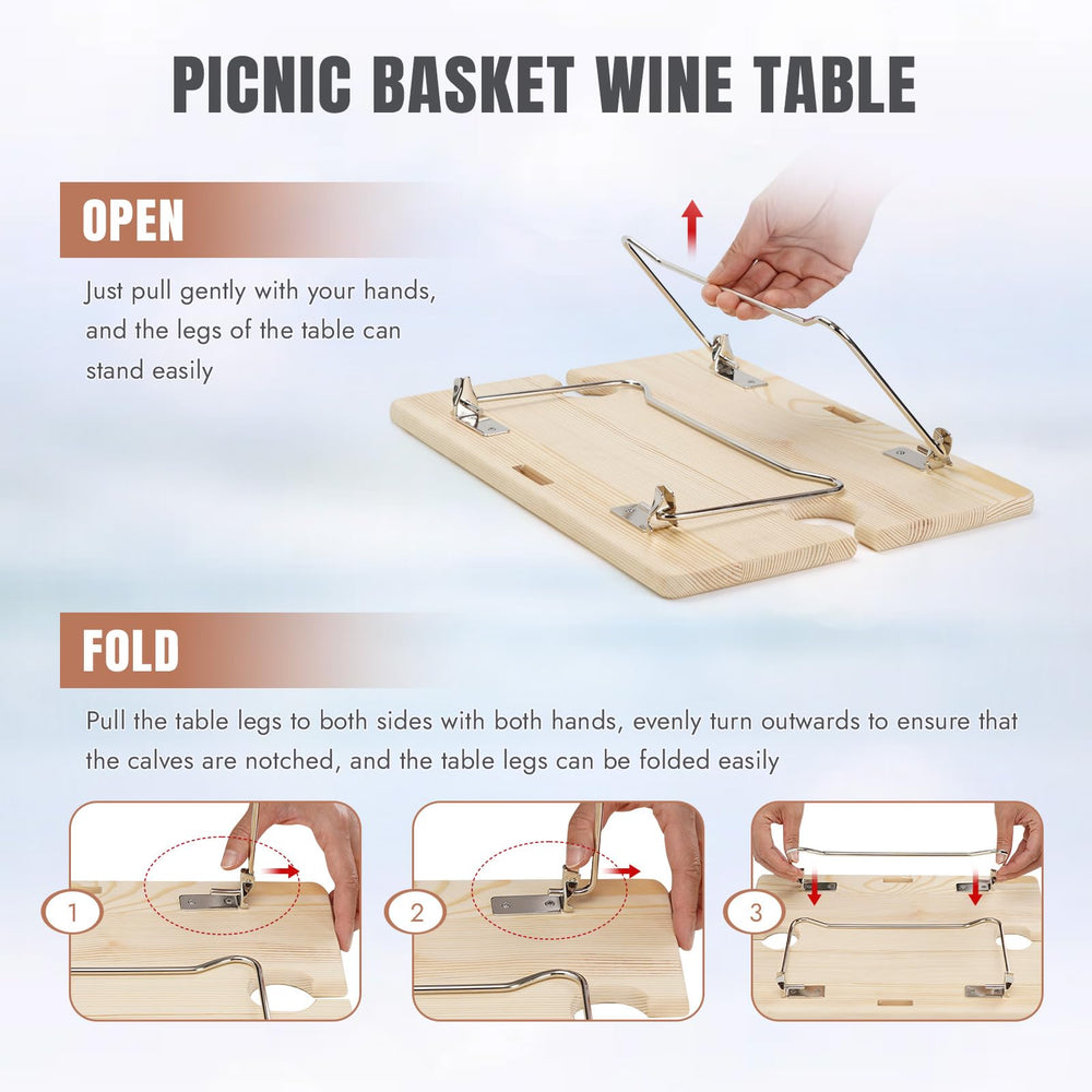HappyPicnic Picnic Basket with all included accessories laid out