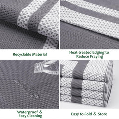 HappyTrends Outdoor Rug 5' x 8' showcasing reversible design