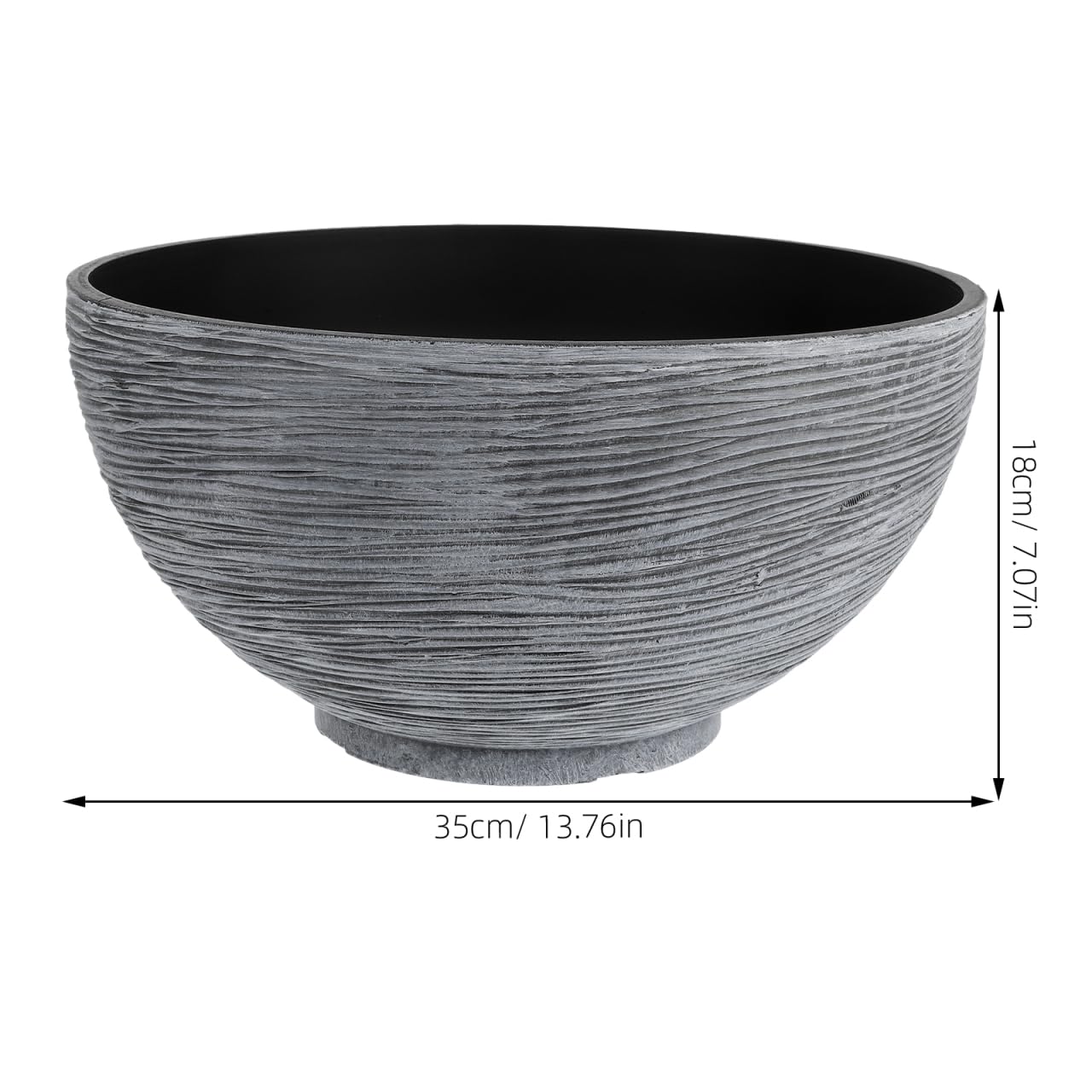 Happyyami Hydroponic Flower Pot showcasing its imitation stone finish