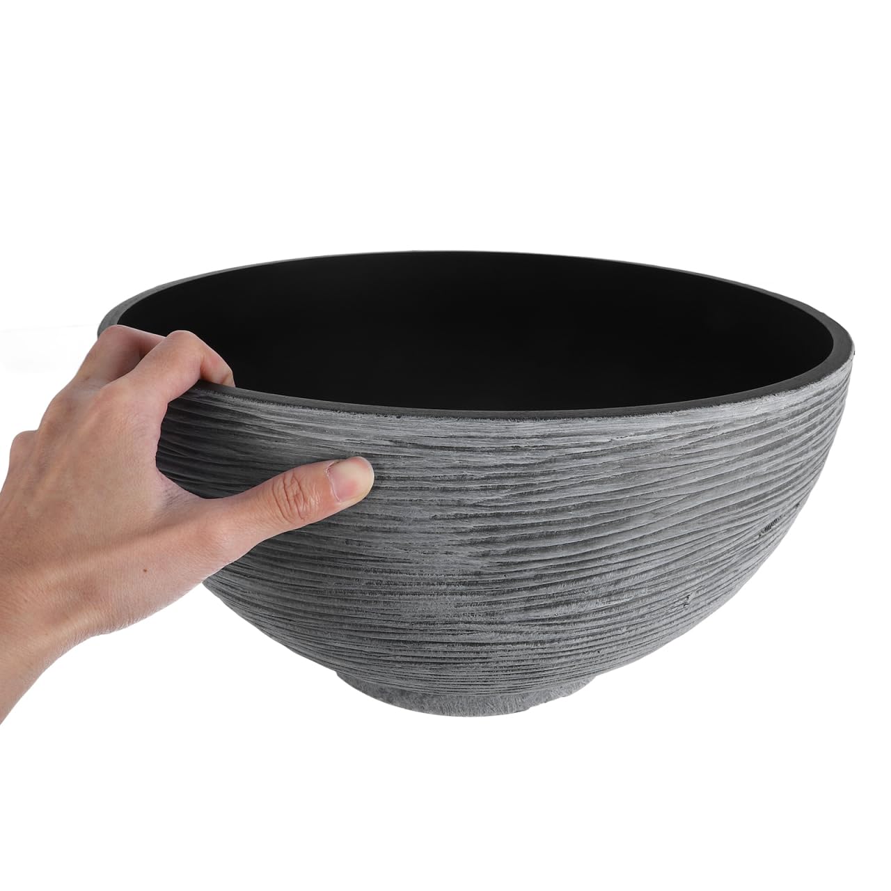 Happyyami Hydroponic Lotus Flower Pot on a balcony with plants