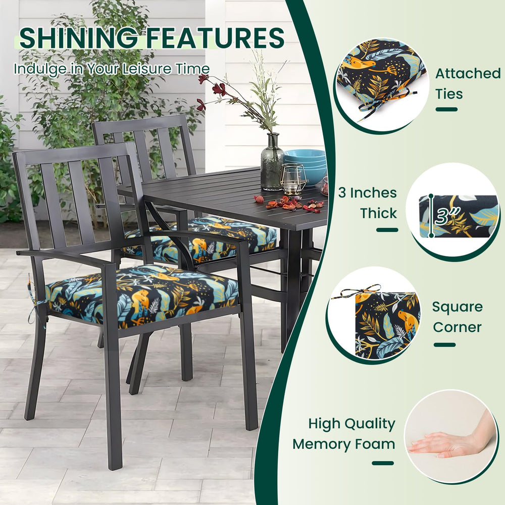 HARBOREST Outdoor Chair Cushion showing water-resistant fabric