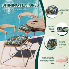HARBOREST Outdoor Chair Cushions stacked for storage