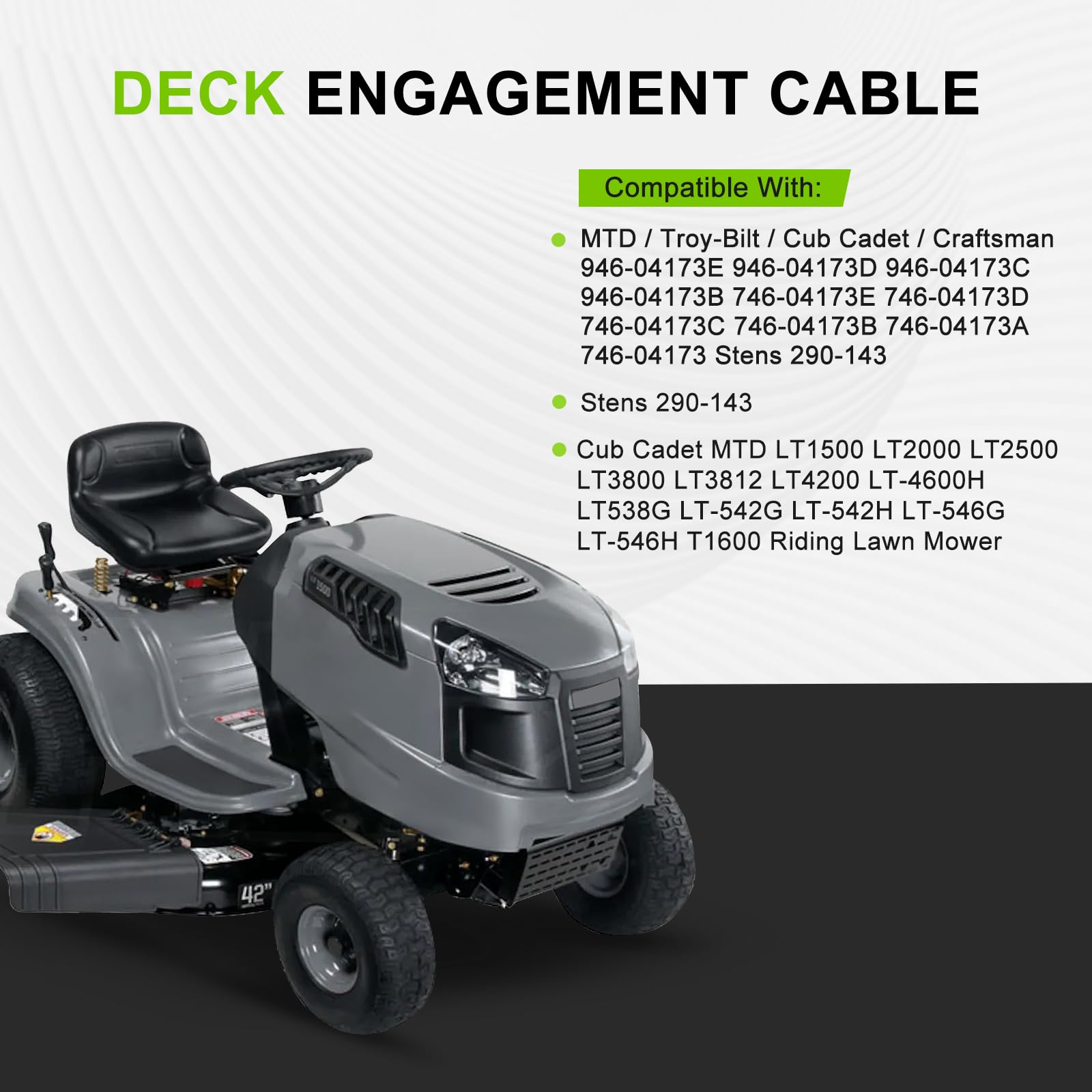 Harbot 946-04173E Deck Engagement Cable back view