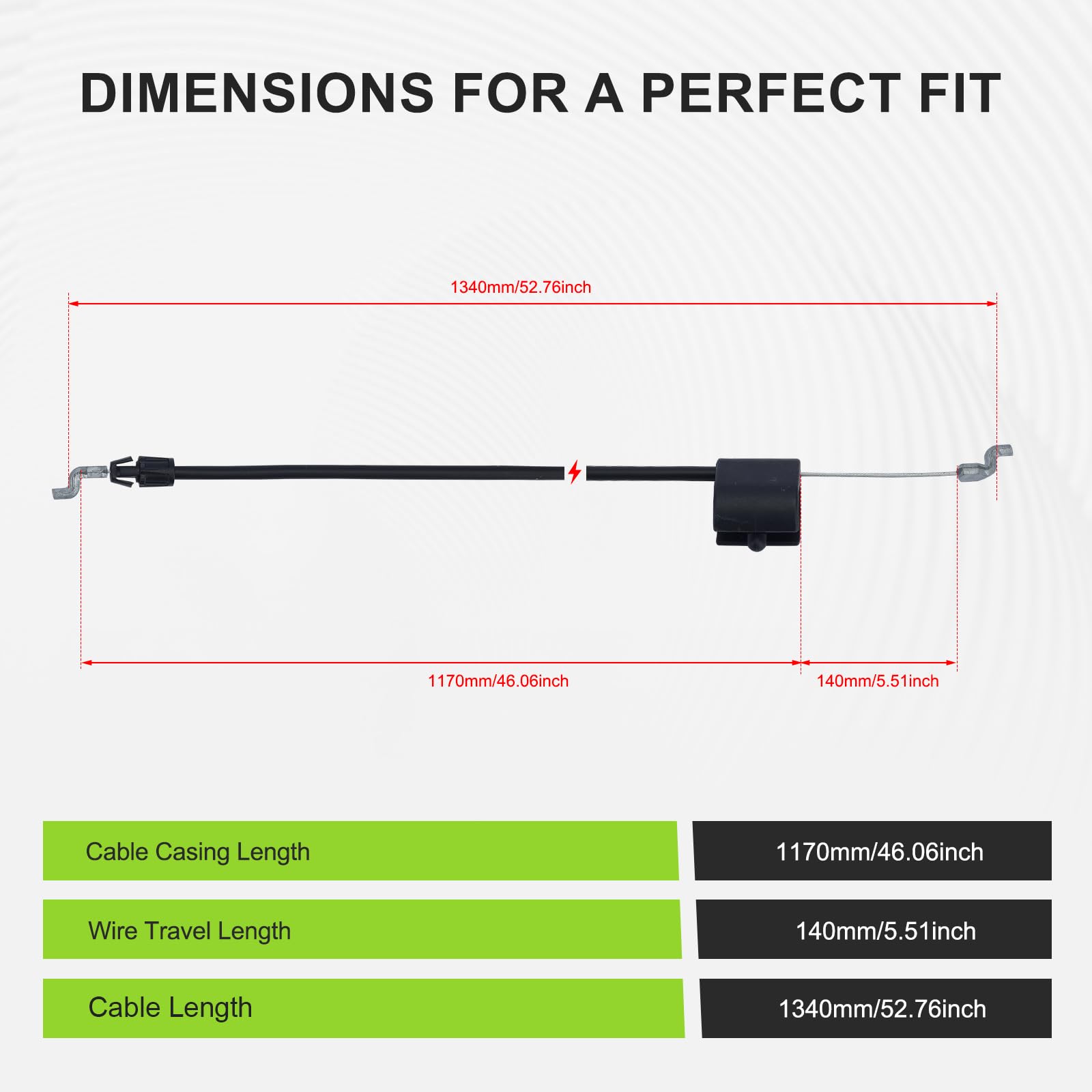 Harbot throttle cable stainless steel detail