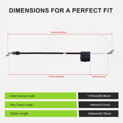 Harbot throttle cable stainless steel detail