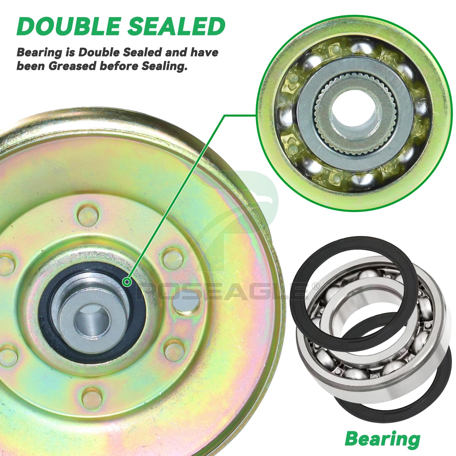 Hardware kit components for POSEAGLE Idler Pulley