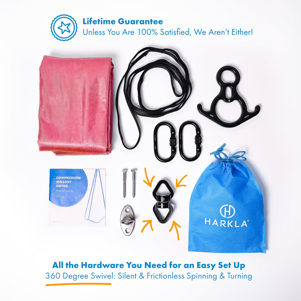 Harkla Sensory Swing packaging with product details