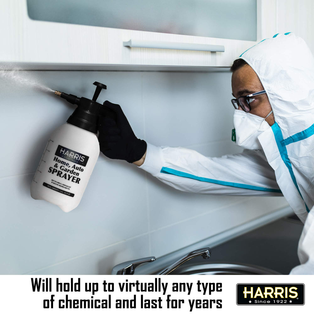 HARRIS 1.5L sprayer showing measurement markings