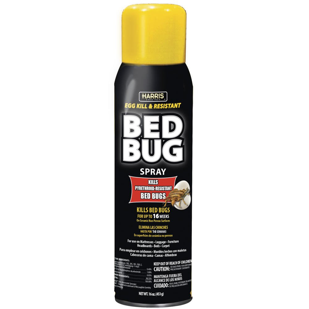 HARRIS Bed Bug Killer Aerosol Spray front view, 16 Fl Oz